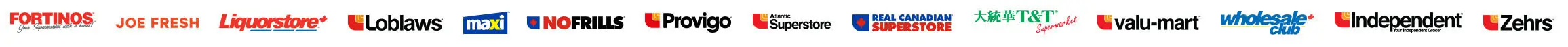Participating Brands: Loblaws, No Frills, Superstore, Fortinos, Zehrs, Valu-mart, Your Independent Grocer
